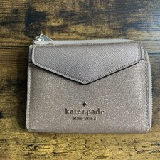 Kate Spade New York Zip Wallet Rose Gold Glitter