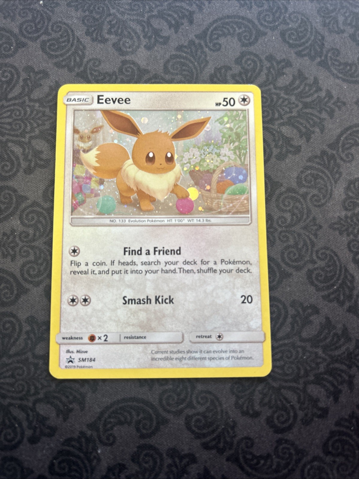 2019 Eevee SM184 Black Star Promo Holo Pokemon Card
