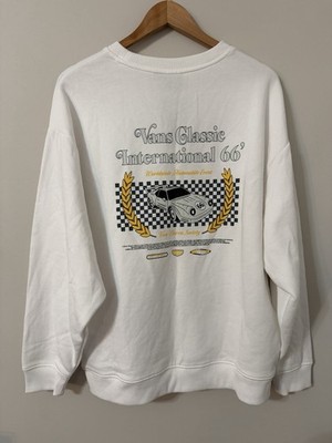 Vans Men s Medium Crew Sweatshirt White Oversize NWT Classic International  66
