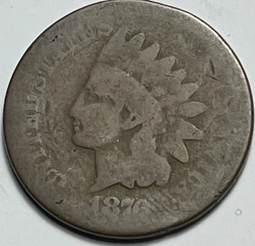1876 Indian Head Cent AG About Good