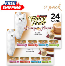 Fancy Feast Gravy Lovers Pate Wet Cat Food 3 oz 24 Count 2 Pack Variety