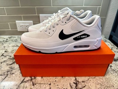 Nike Air Max 90G Golf Shoes Spikeless White Black Mens Size 10 CU9978-101