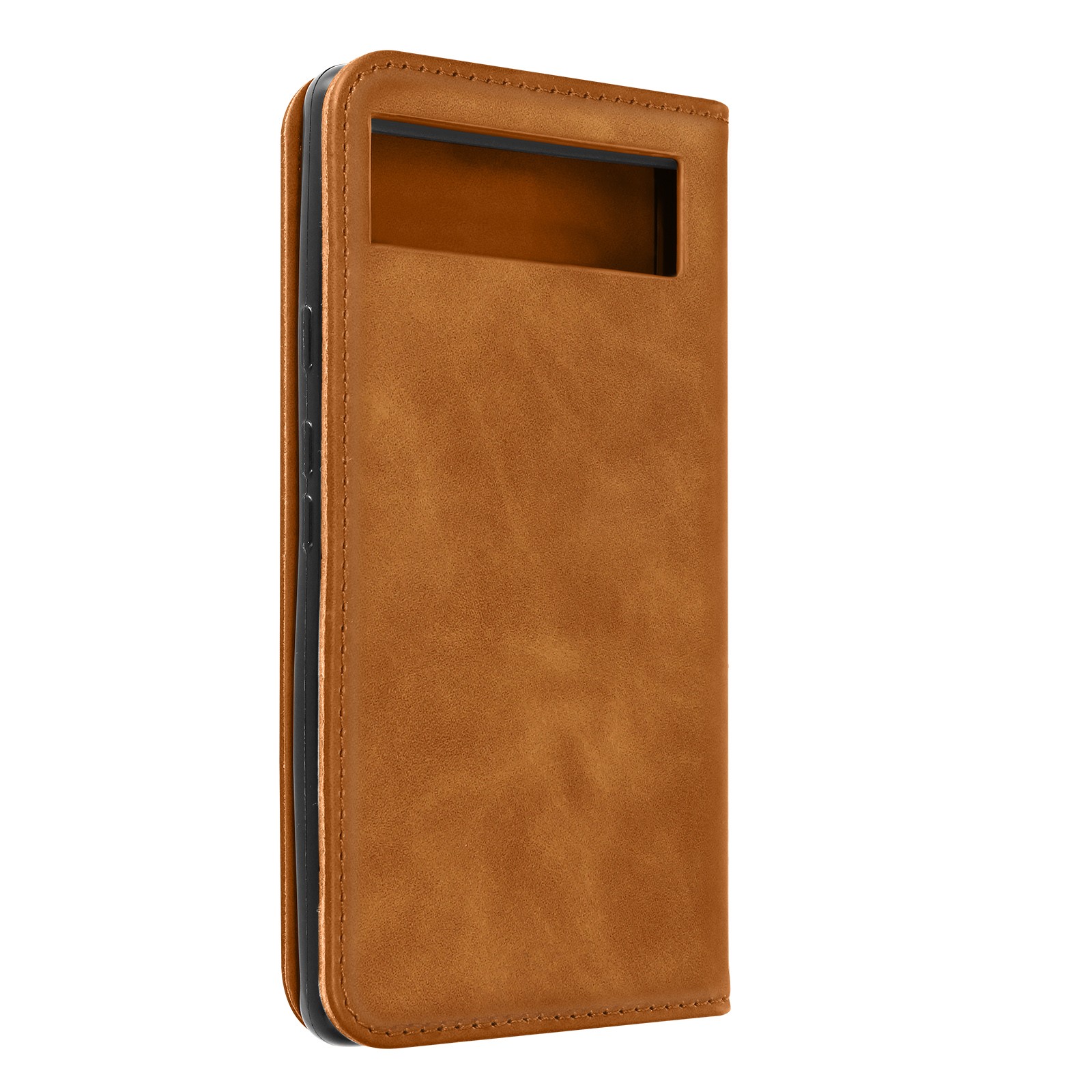 Étui folio Pixel 6a camel en finition soft-touch élégante et raffinée