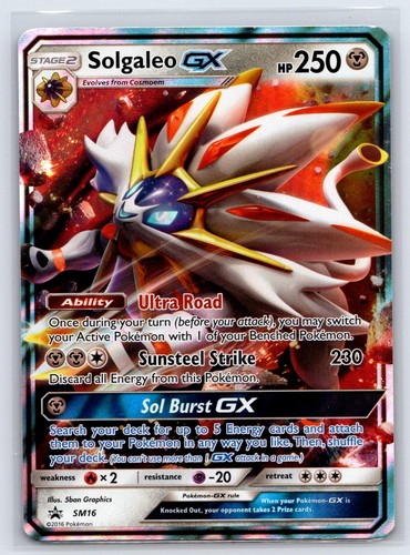 Solgaleo GX - SM16 Holo Promo Sun & Moon Promo Pokemon Near Mint