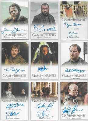 Game Of Thrones - Full Bleed Style Autogrammkarten Auswahl NM Rittenhouse
