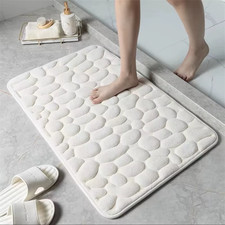 3D Bathroom Anti-Slip Mat Pebble Patterned Absorbent Pad Bath Mats Doormat Carpe