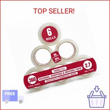 Tape King Clear Packing Tape - 60 Yards Per Roll Pack of 6 Rolls - Stronger