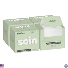 Large Facial Towels 11.8x9.8" Makeup Remover Dry Wipes 200 Count Value Pack