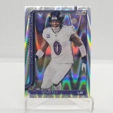 2025 Topps Chrome Football - Roquan Smith Raywave Refractor #27 Baltimore Ravens