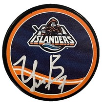 Maxim Tsyplakov Signed Autographed New York Islanders Reverse Retro Puck