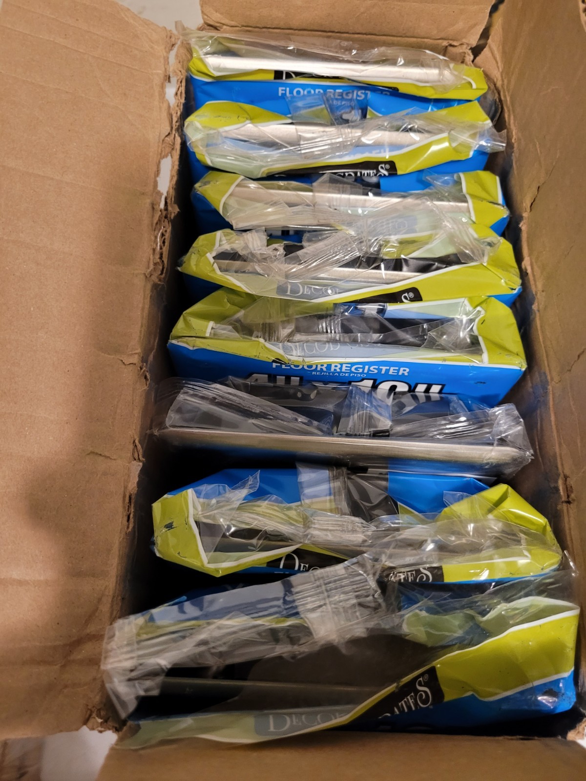 Decor Grates SPH410-A-8 Scroll Finish Floor Register, 4x10 Inches, Antique Brass