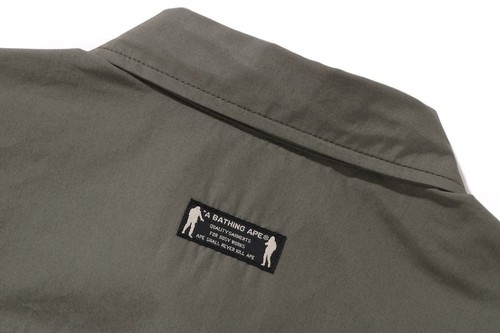 2025SS A BATHNIG APE Hombre BATHING APE LOGO MILITAR L/S CAMISA 1L80131301 - Imagen 15 de 15