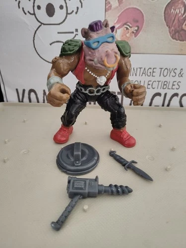 SOFTHEAD Vintage TMNT Ninja Turtles Figure Bebop 1988 Complete