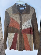 Women's Long Sleeve Cardigan Sweater Alfred Dunnner Vintage Size Med