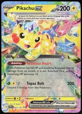 Surging Sparks Pikachu ex 057/191 doppio pokemon raro quasi nuovo/m