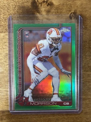 2025 Topps Chrome Football Benjamin Morrison Green Refractor /99