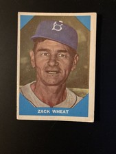 1960 Fleer Baseball Zack Wheat #12 HOF