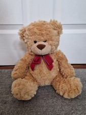 Keel Teddy Bear - Brown with Red Bow - 28 cm