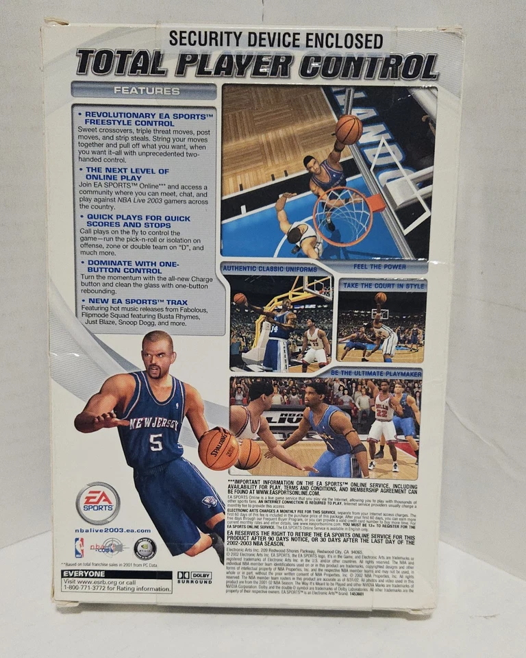 NBA Live 2003 (PC CD-ROM, 2002) EA Sports Basketball Game, New and Sealed - Image 2 of 4