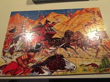 Antique Victory Jig Saw Plywood Puzzle  Ambush Adventure Series