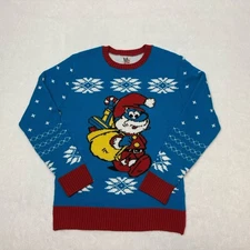 Junk Food The Smurfs Papa Smurf As Santa Blue Ugly Christmas Sweater  Size M