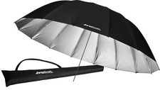 Westcott 4633 7-Feet Silver with Black Cover Parabolic Umbrella
