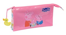 PEPPA PIG BABY PIG   Triple Pencil Case, Children's Pencil Case, Ideal for Schoo