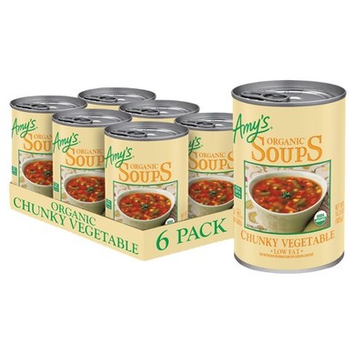 Soup, Vegan, Gluten Free, Organic Chunky Vegetable, Low Fat, 14.3 Ounce (Pack...