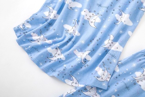 Women Comfy Pajama Set Cartoon Print Top and Shorts Sleepwear Cotton Nightwear - Picture 19 of 77