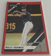 2019 Donruss Baseball Willy Adames Tampa Bay Rays Holo Red Parallel #143