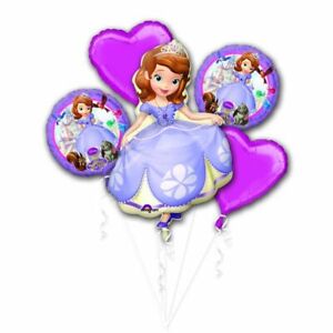 迪士尼junior 索非亚第一王子5pc Mylars 生日花束铝箔气球 Ebay