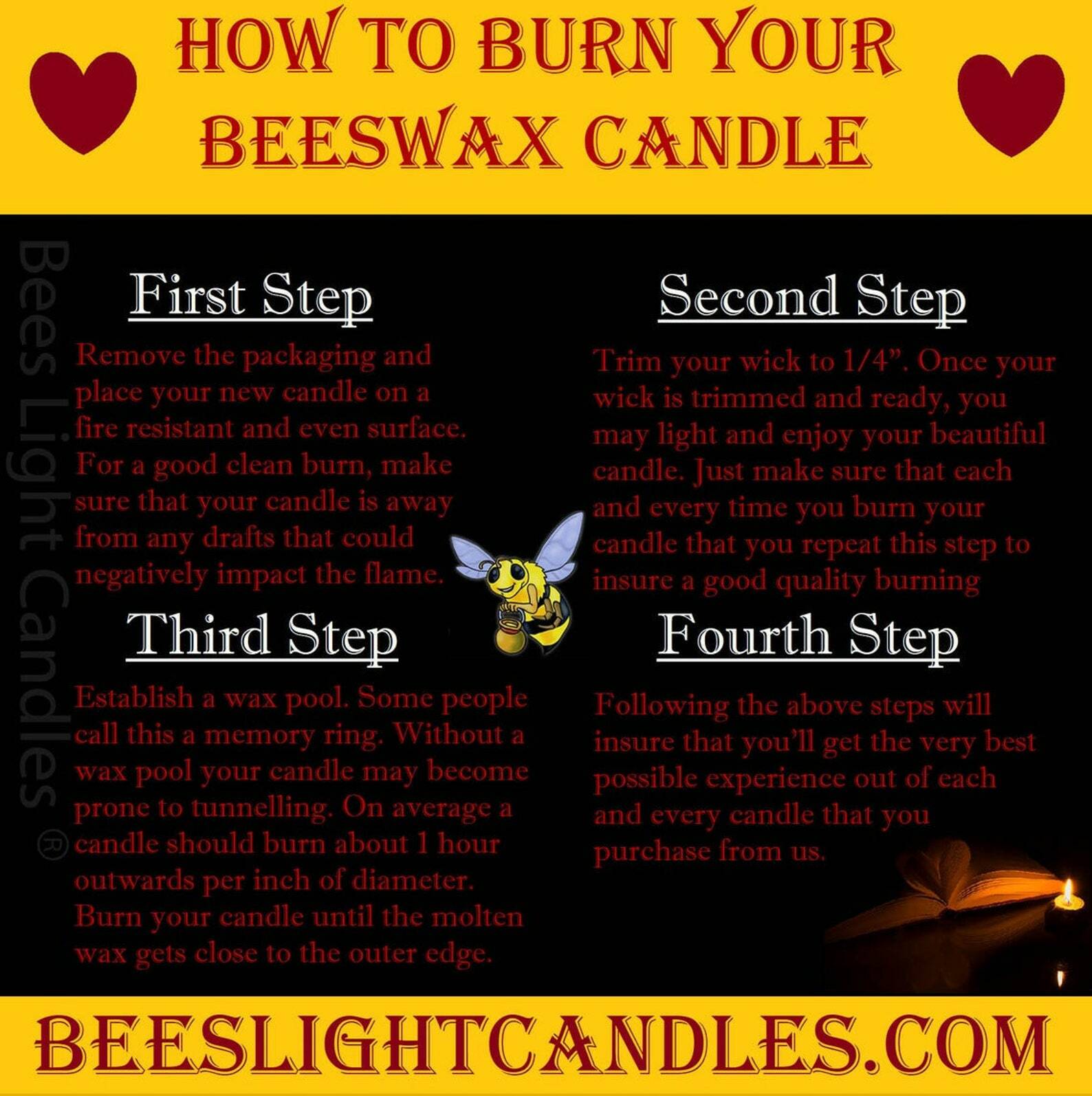 Six Inch Wide BEESWAX PILLAR Candles Four Inch Tall / LARGE 4 wick candles, Pure