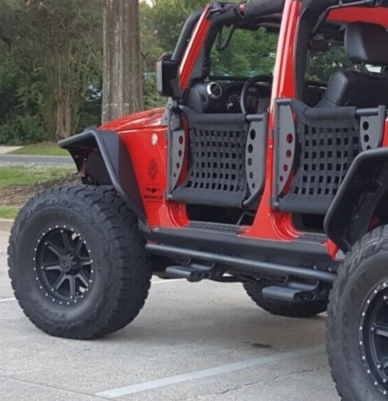 Guardabarros delanteros de acero con recubrimiento en polvo SmittyBilt para Jeep Wrangler JK 2007-18 Foto 3 de 4