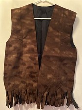 Costume Culture Hippie Fringe Vest 70s Brown Adult Mens Halloween Costume
