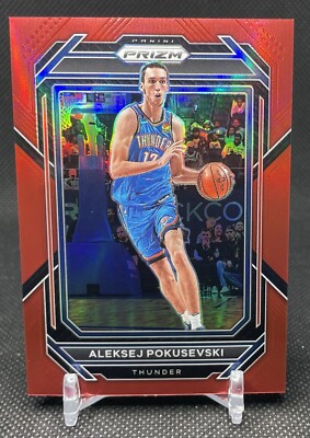 2022-23 Panini Prizm Aleksej Pokusevski Red Prizm /299 #52 OKC Thunder
