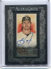 2020 Topps ALlen & Ginter - BARRY ZITO - Black Framed Autograph - A's #d 4/10