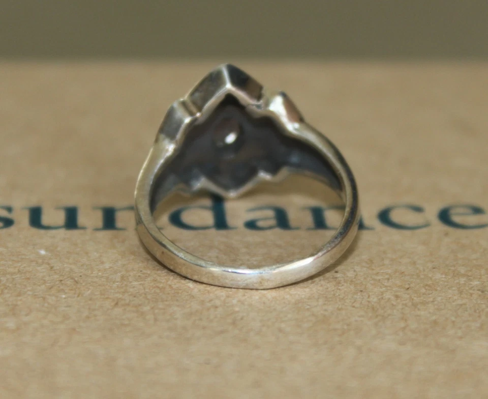 Catálogo SUNDANCE Anillo Plata Esterlina Iolita "Jardín Azul" Talla 8 Banda Filigrana Foto 4 de 4