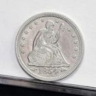1854 Liberty Seated Quarter - AU Details, Cleaned (#58455-L)