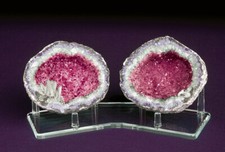 2 Paired 8" Six (6) Peg Display Stands For Mineral Fossil Crystal Clusters