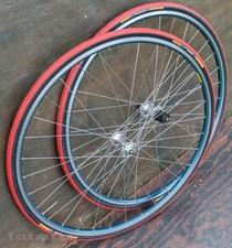 Ruote bici da strada vintage Campagnolo C Record 700c Mavic Reflex cerchi mozzi bicicletta