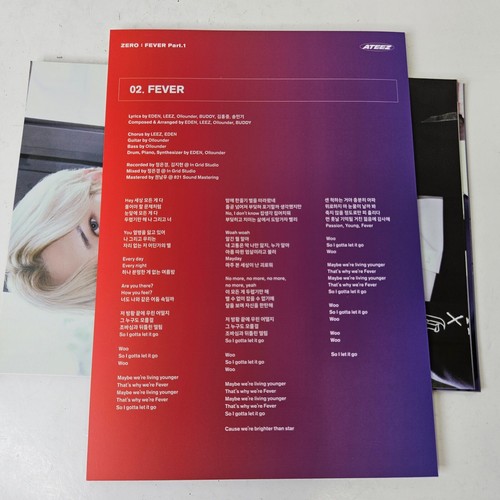 Ateez Zero Fever Part 1 Music CD Yellow Cover Album Booklet Stickers Photo Cards - Picture 15 of 24