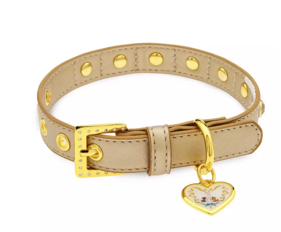 NWT Disney Marie Aristocats Pet Collars Neck Gold w/ Rhinestones