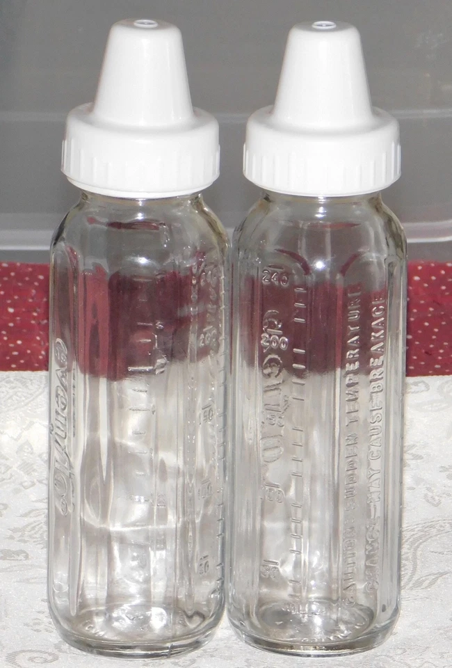 Lot 6 Glass Bottles  Born Free Dr Browns Evenflo + 2 Covers Caps Nipples Inserts - Image 2 of 4