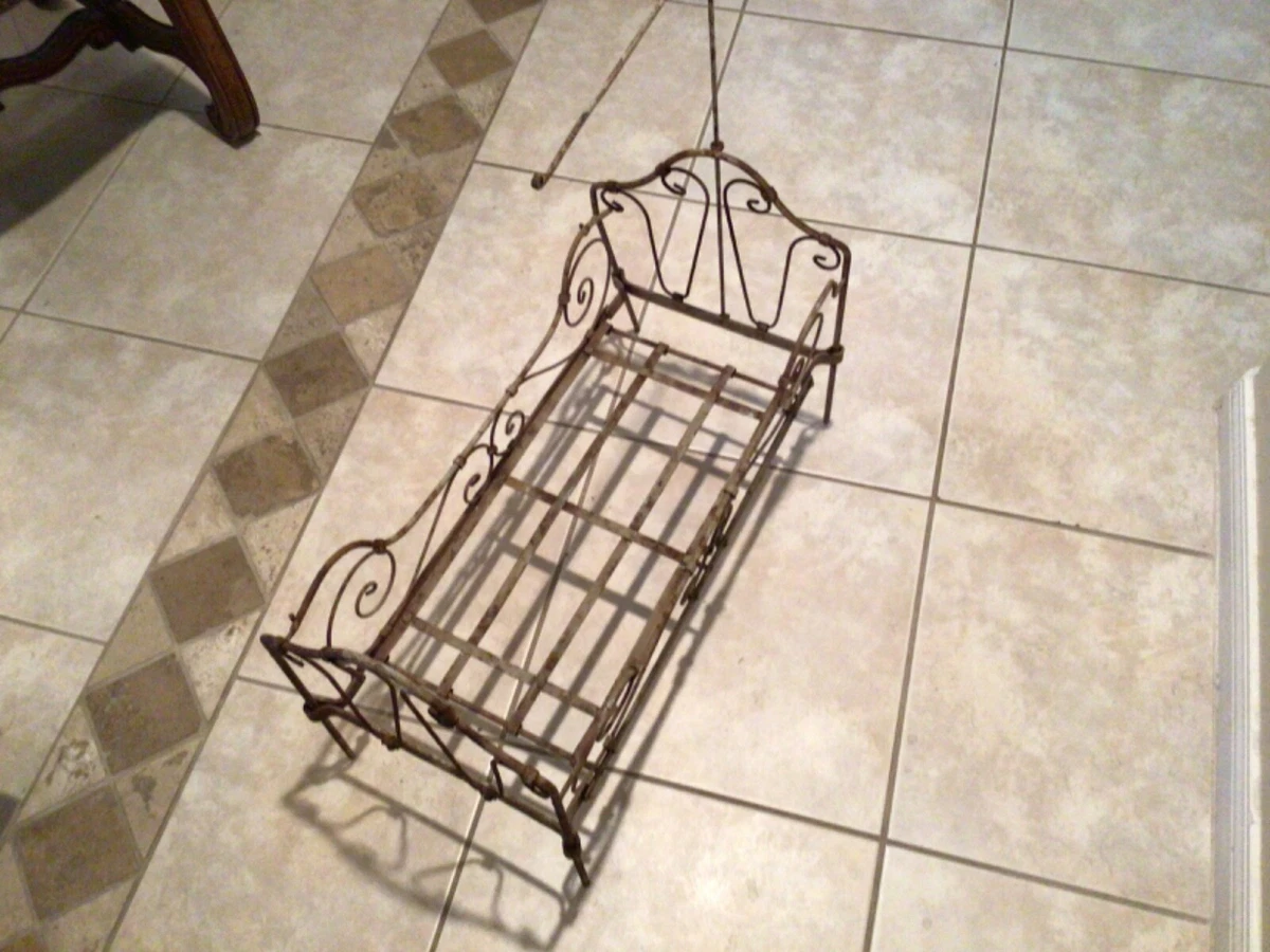 ANTIQUE METAL DOLL BED eBay