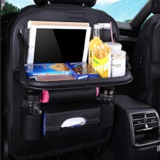 Car Back Seat Folding Table Tidy Organiser Travel Kids Storage Bag Multi-Pocket 