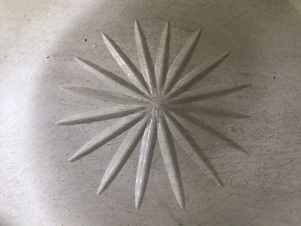 JOLI SALADIER ANCIEN TRÈS BELLE TAILLE ÉTOILE CERCLAGE MÉTAL ARGENTÉ  - Photo 4/4