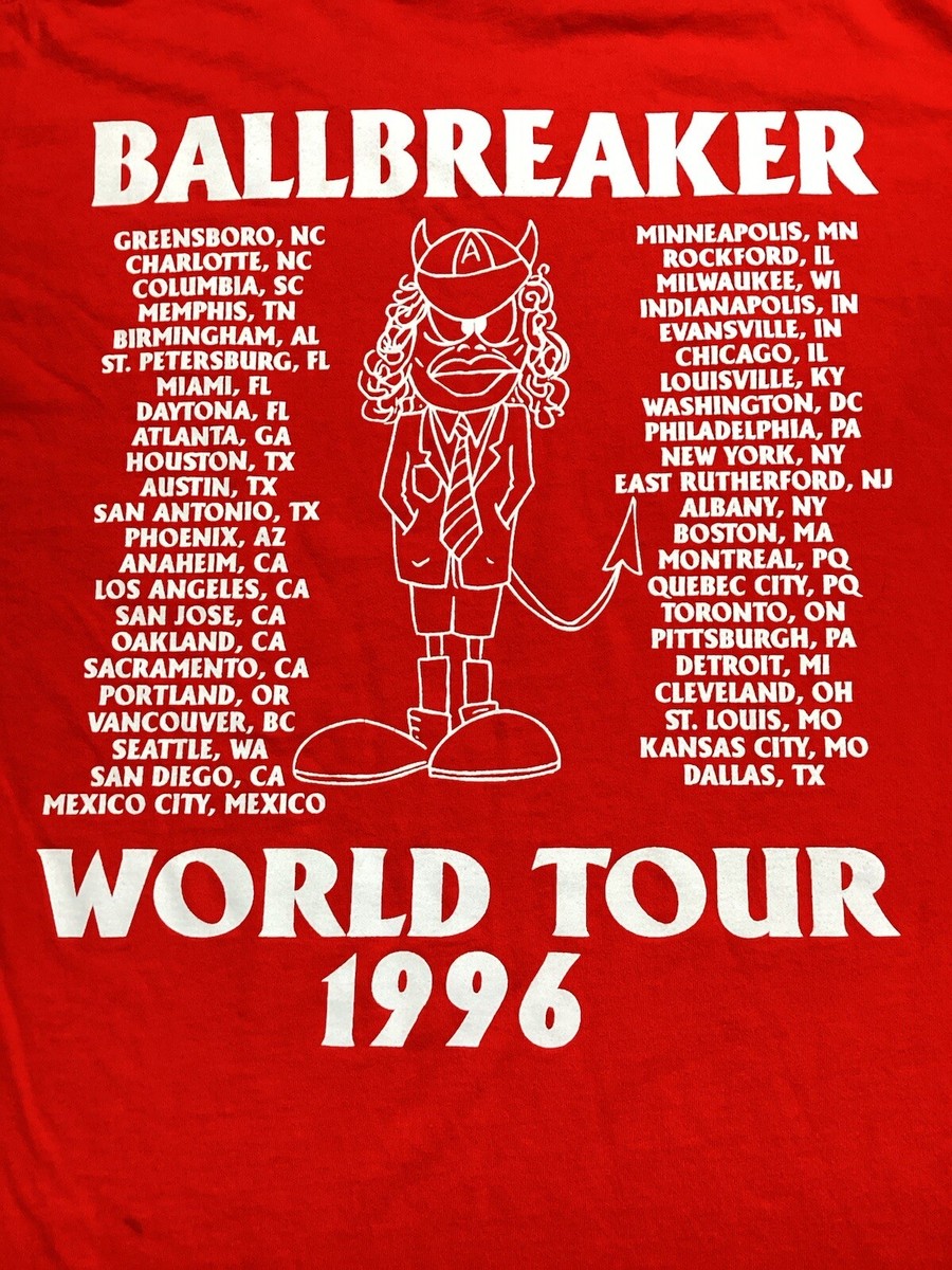Vintage AC/DC Ballbreaker World Tour 1996 Shirt Size L