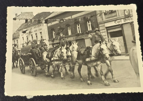 WEHRMACHT STEEL HELMET SOLDIERS CAVALRY WW2 WWII German Wartime Military photo