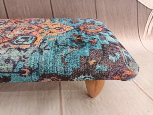 Upholstered bed step Bohemian bench Footstool bench Couch table Short bench - Picture 12 of 12