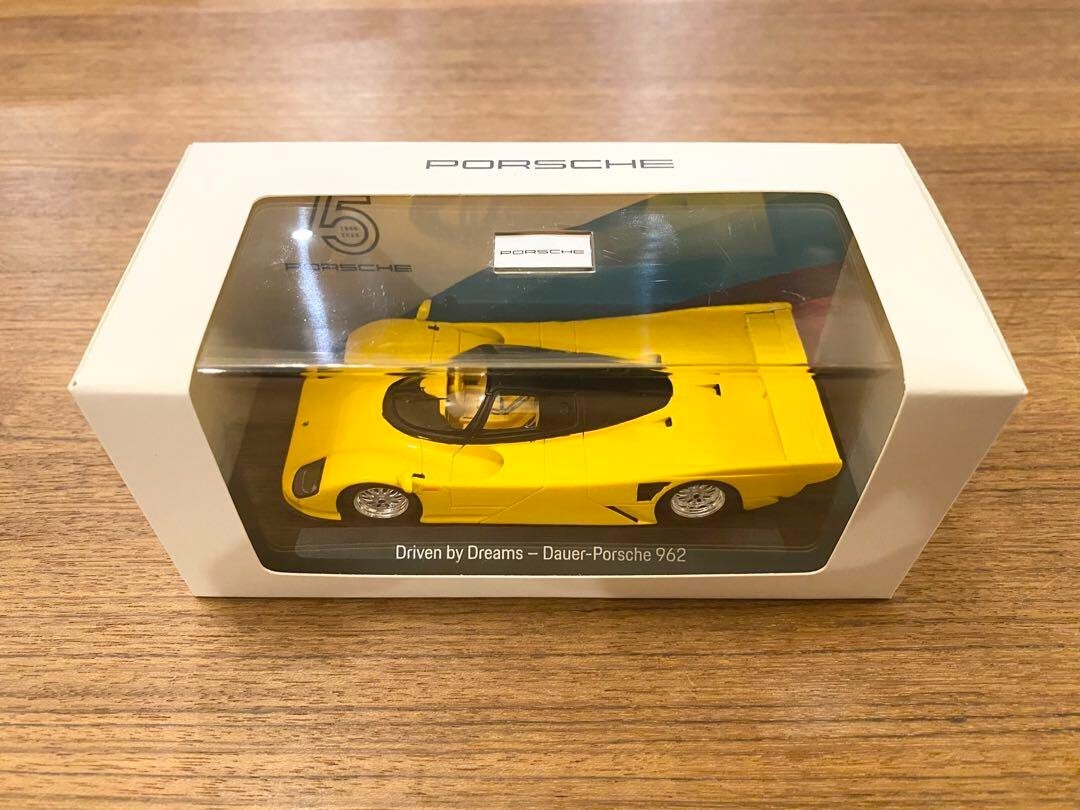 ミニカー TrueScale 1/43 Porsche 962 Short-Tail 1/43 Porsche Dauer Porsche 962 Yellow w/ Box From Japan